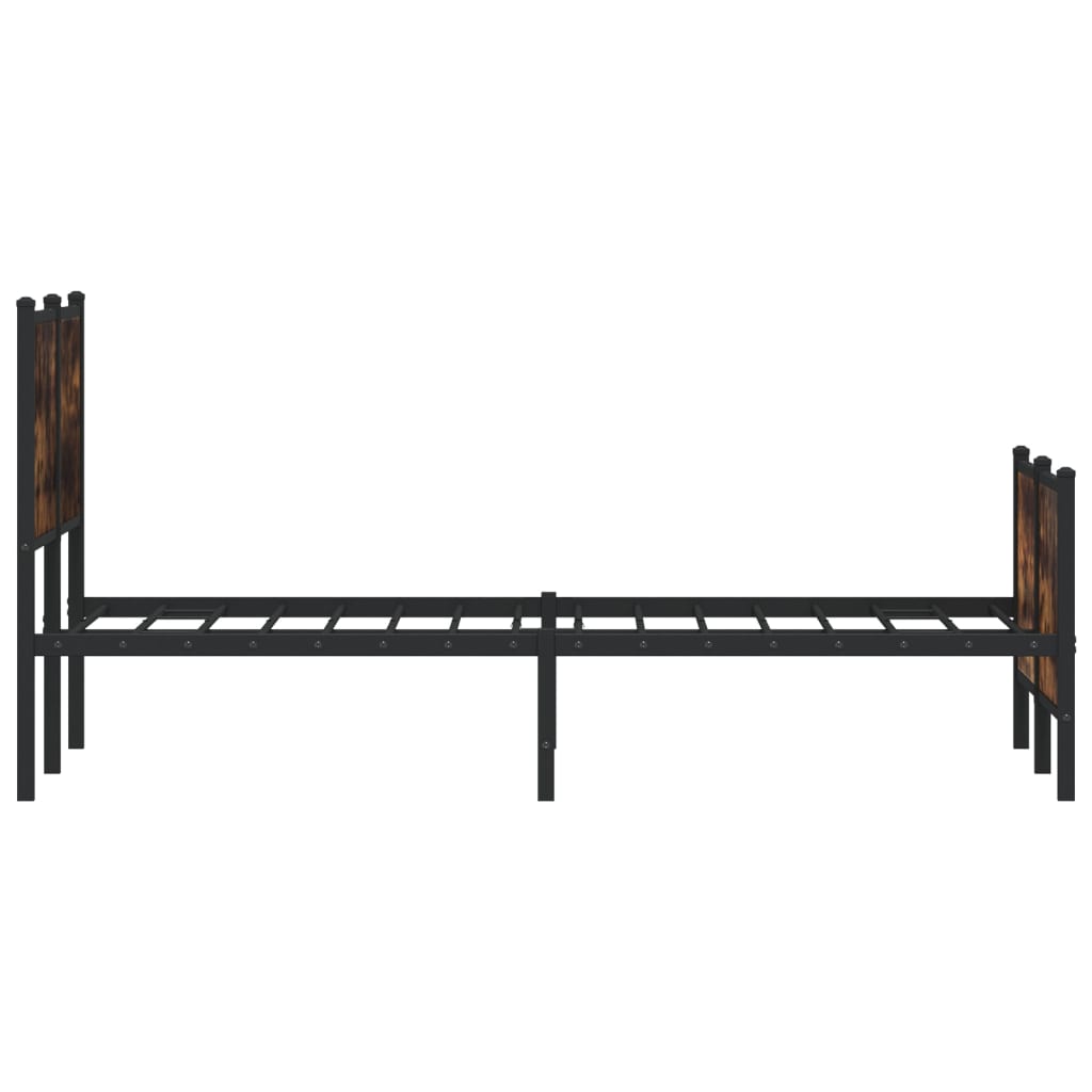 Metalni okvir kreveta bez madraca boja hrasta 120x200 cm