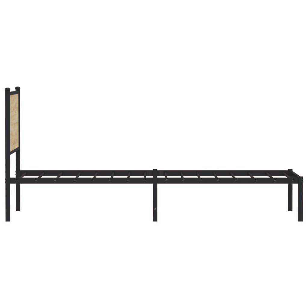 Metalni okvir kreveta bez madraca boja hrasta sonome 90x190 cm
