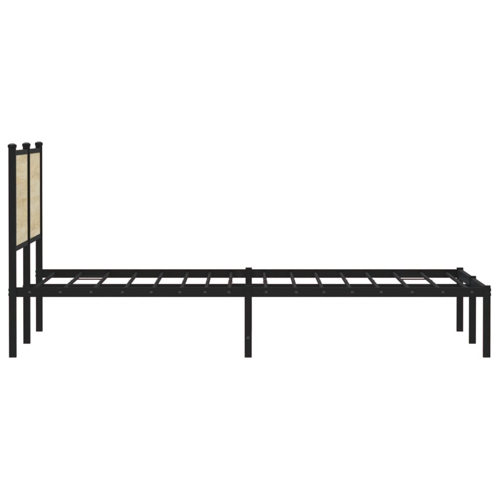 Metalni okvir kreveta bez madraca boja hrasta sonome 137x190 cm