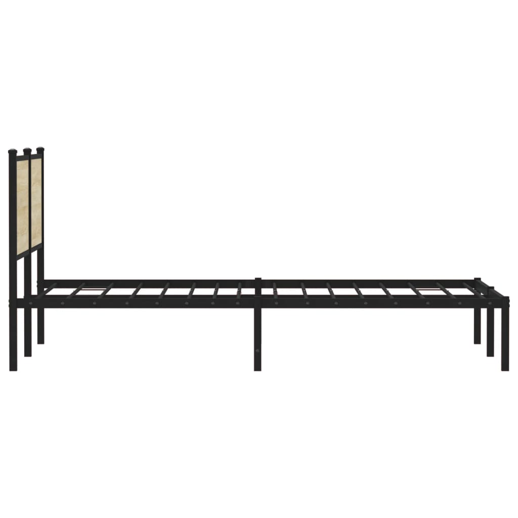 Metalni okvir kreveta bez madraca boja hrasta sonome 140x190 cm