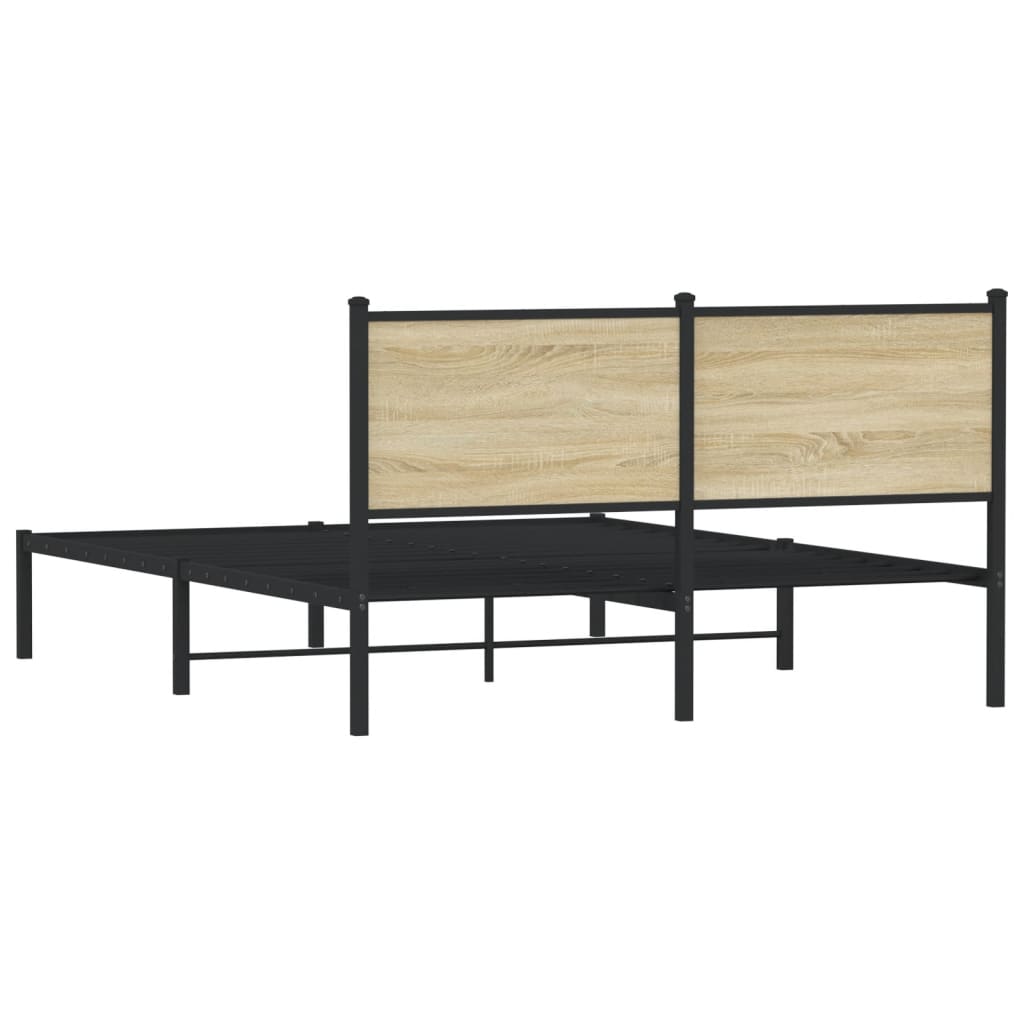 Metalni okvir kreveta bez madraca boja hrasta sonome 140x200 cm
