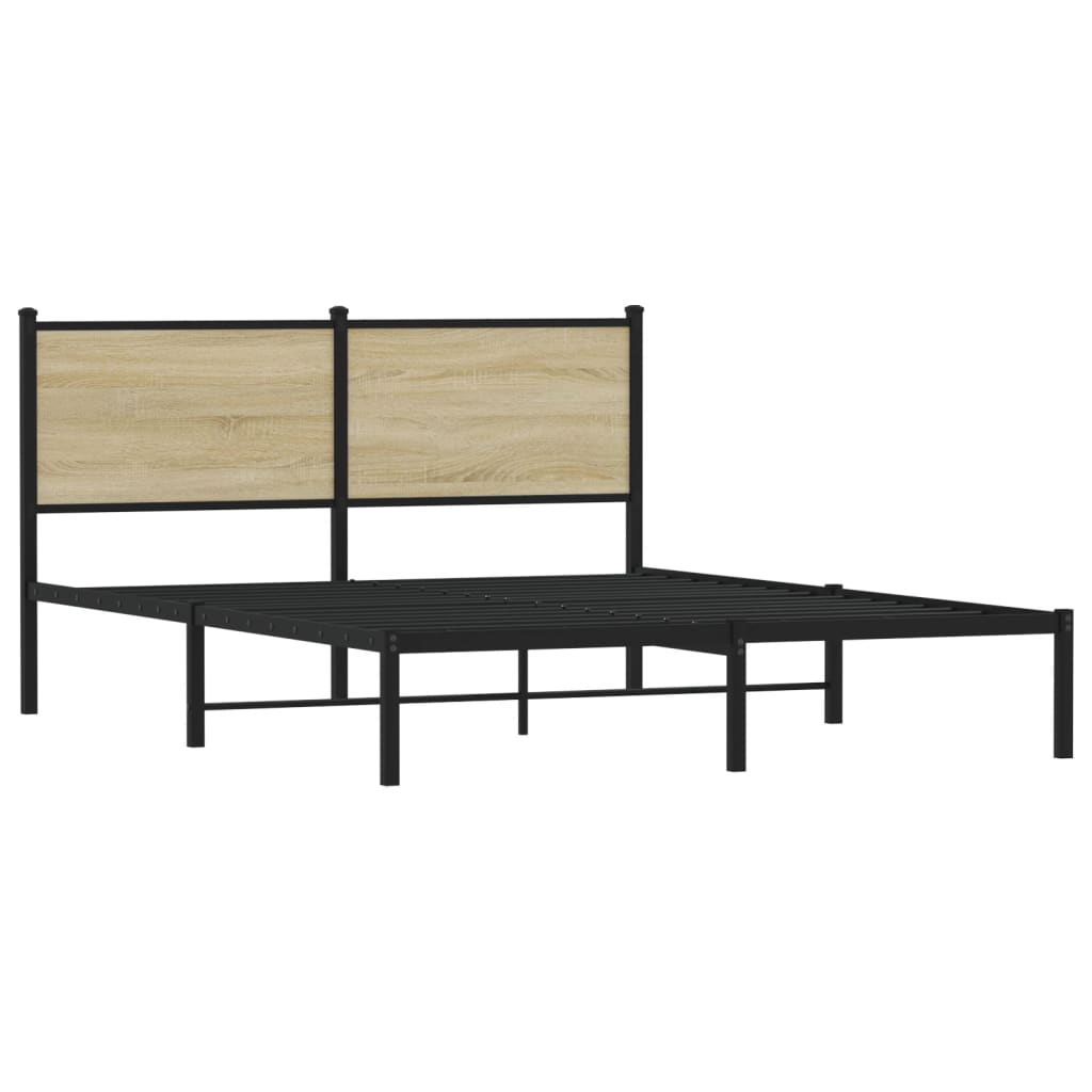 Metalni okvir kreveta bez madraca boja hrasta sonome 150x200 cm