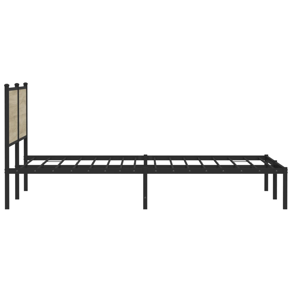 Metalni okvir kreveta bez madraca boja hrasta sonome 160x200 cm