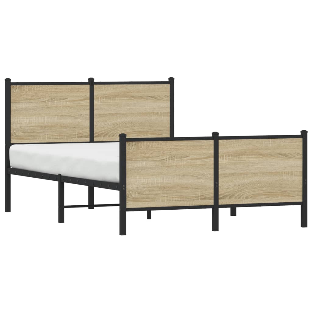 Metalni okvir kreveta bez madraca boja hrasta sonome 120x190 cm