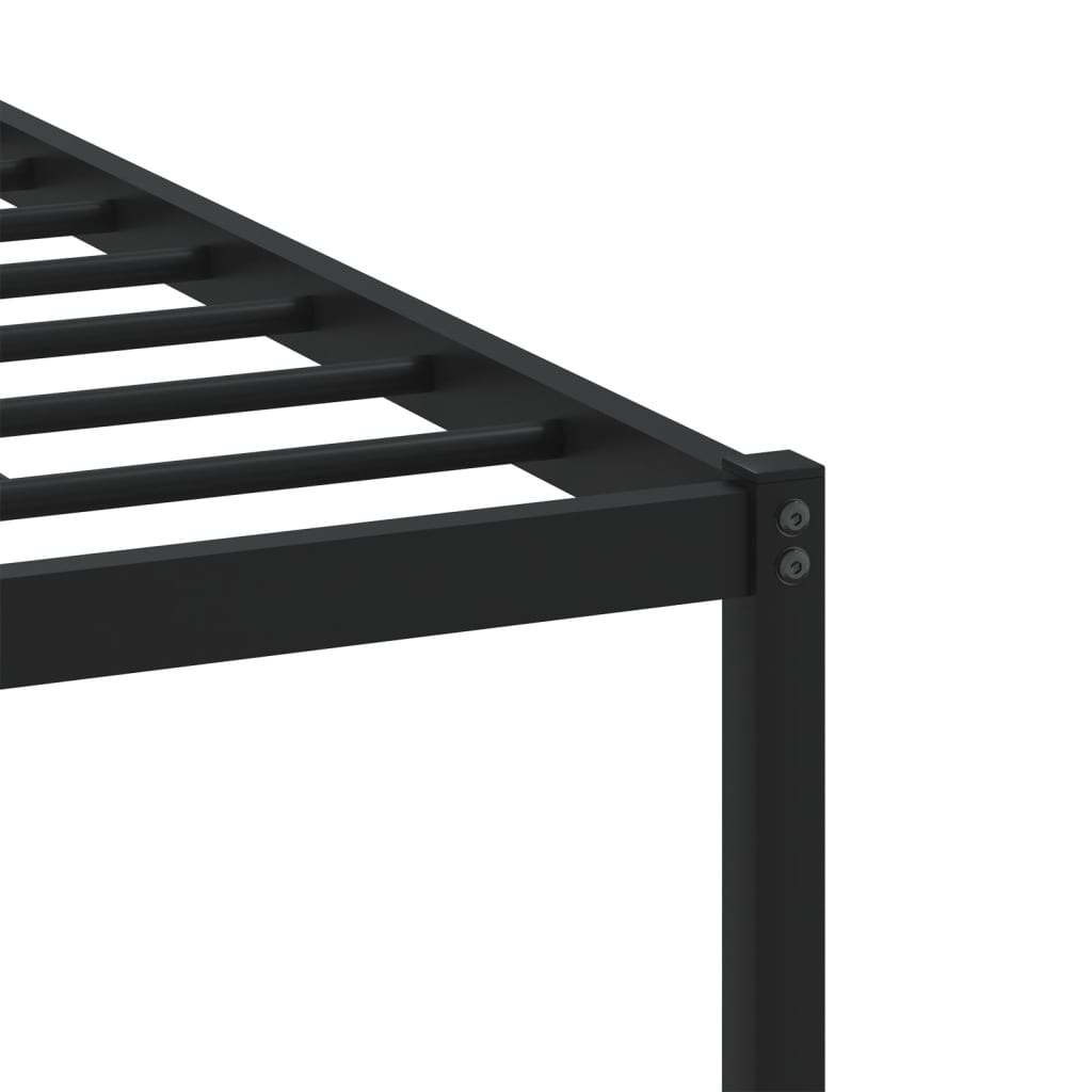 Metalni okvir kreveta bez madraca smeđi hrast 107x203 cm