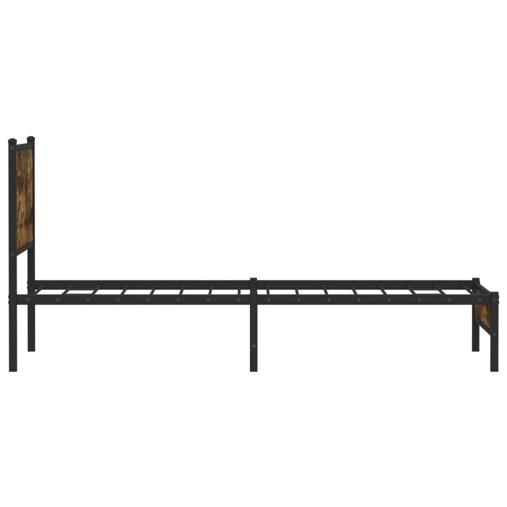 Metalni okvir kreveta bez madraca boja hrasta 100x190 cm