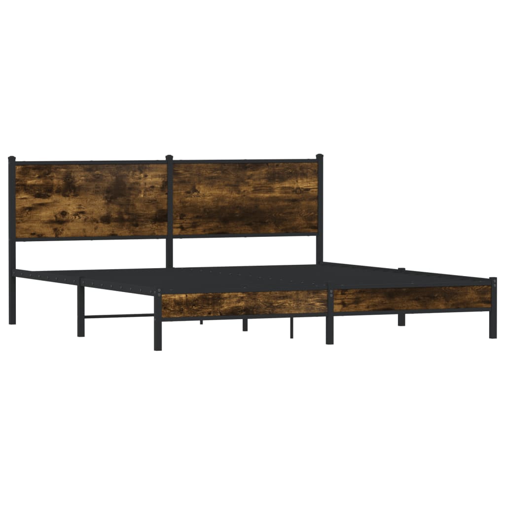 Metalni okvir kreveta bez madraca boja hrasta 160x200 cm
