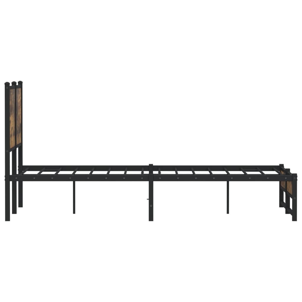 Metalni okvir kreveta bez madraca boja hrasta 120x200 cm