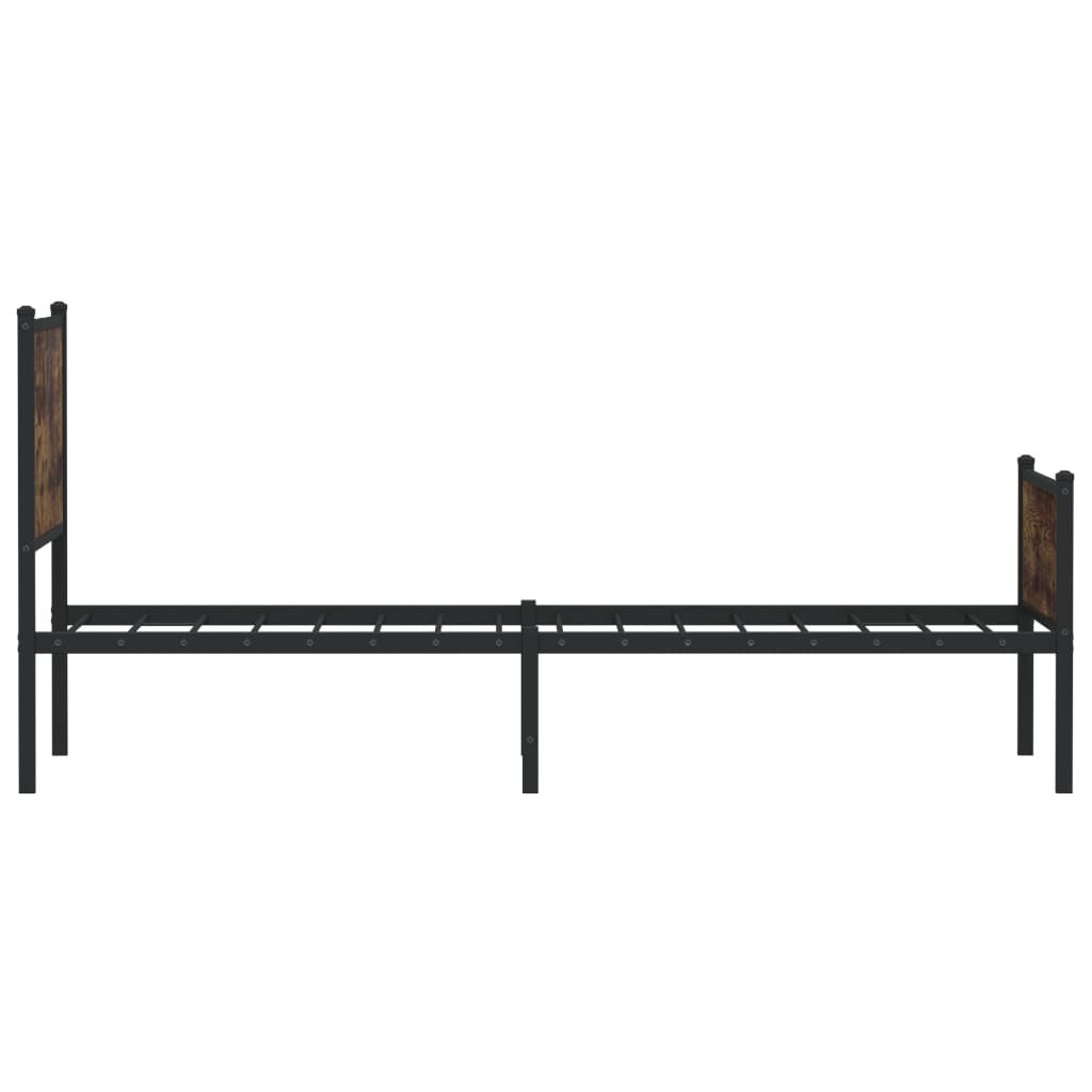 Metalni okvir kreveta bez madraca boja hrasta 80x200 cm