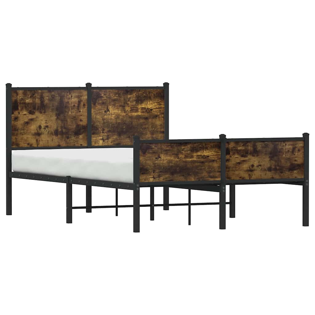 Metalni okvir kreveta bez madraca boja hrasta 120x200 cm
