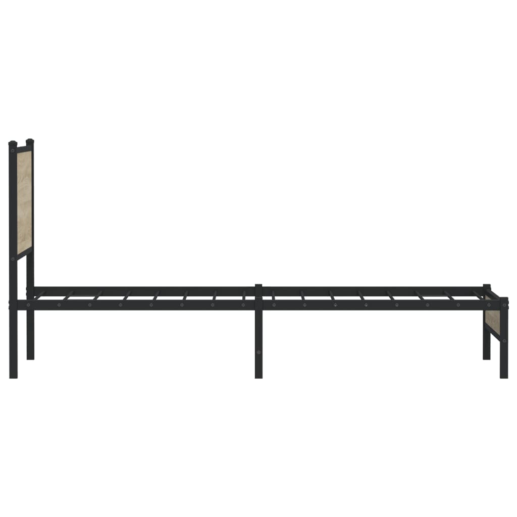 Metalni okvir kreveta bez madraca boja hrasta sonome 90x190 cm