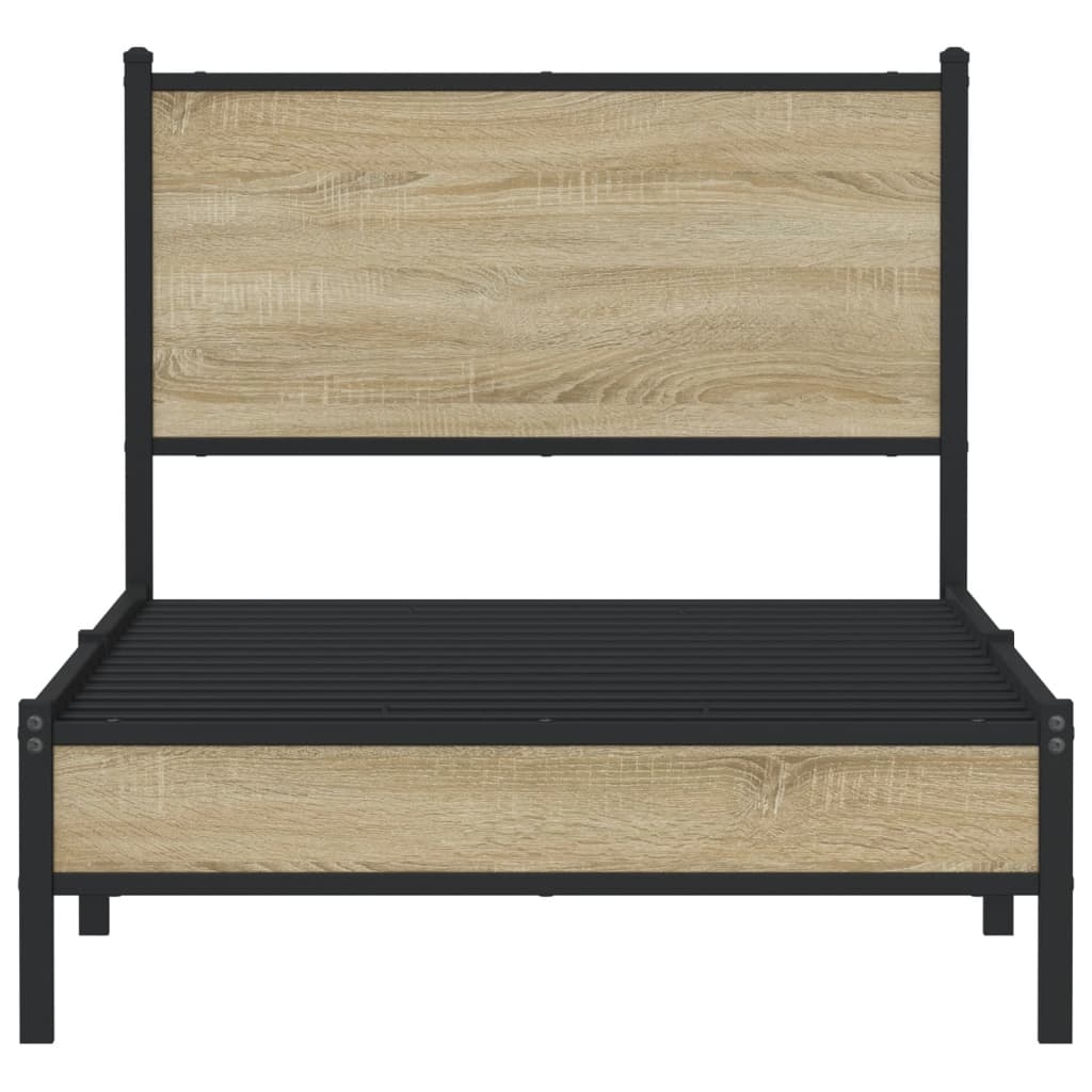 Metalni okvir kreveta bez madraca boja hrasta sonome 90x200 cm