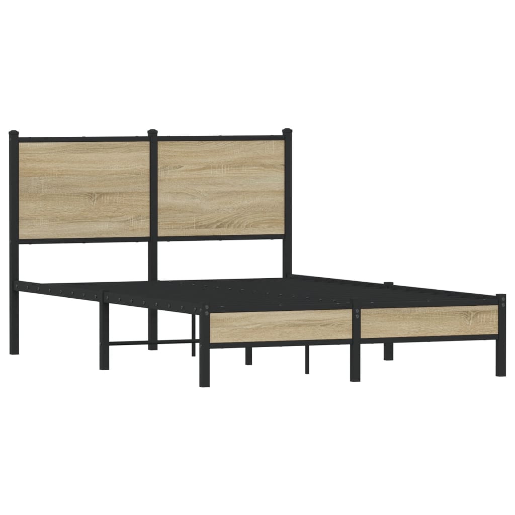 Metalni okvir kreveta bez madraca boja hrasta sonome 120x190 cm