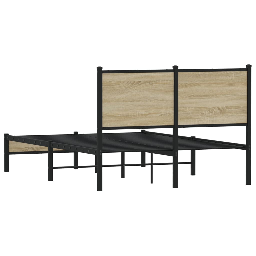 Metalni okvir kreveta bez madraca boja hrasta sonome 120x190 cm