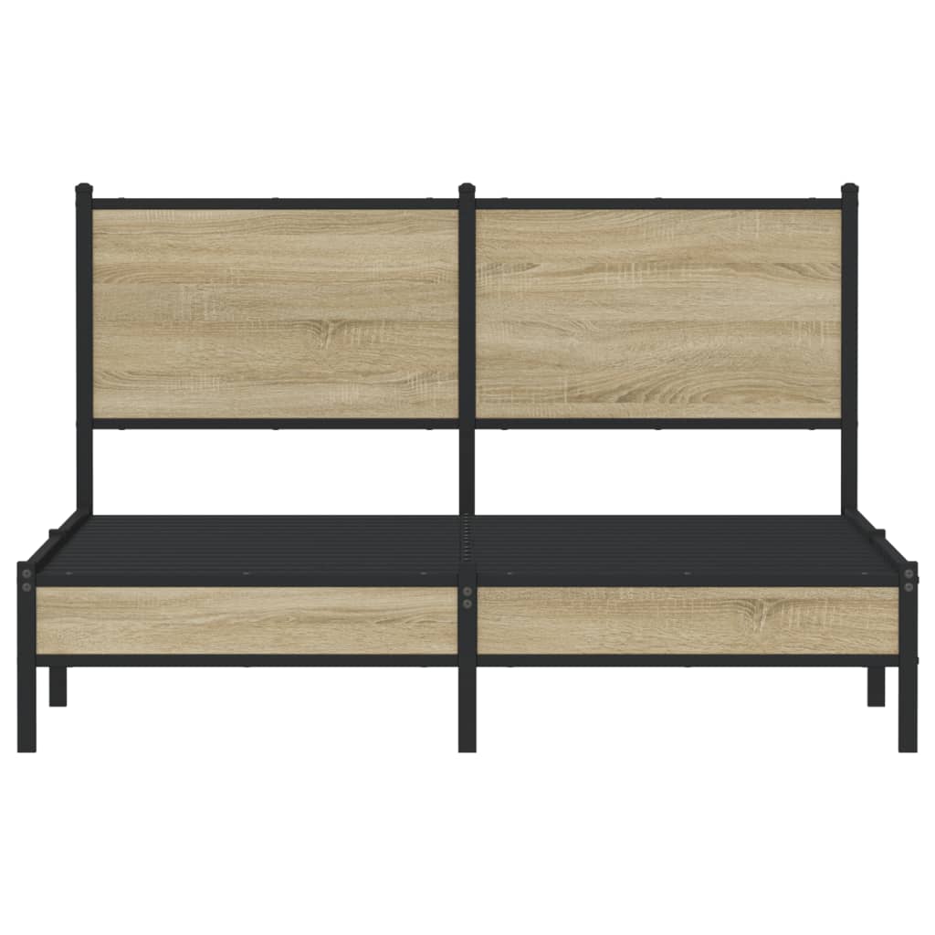 Metalni okvir kreveta bez madraca boja hrasta sonome 140x190 cm