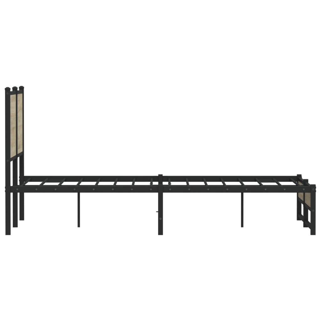 Metalni okvir kreveta bez madraca boja hrasta sonome 120x190 cm