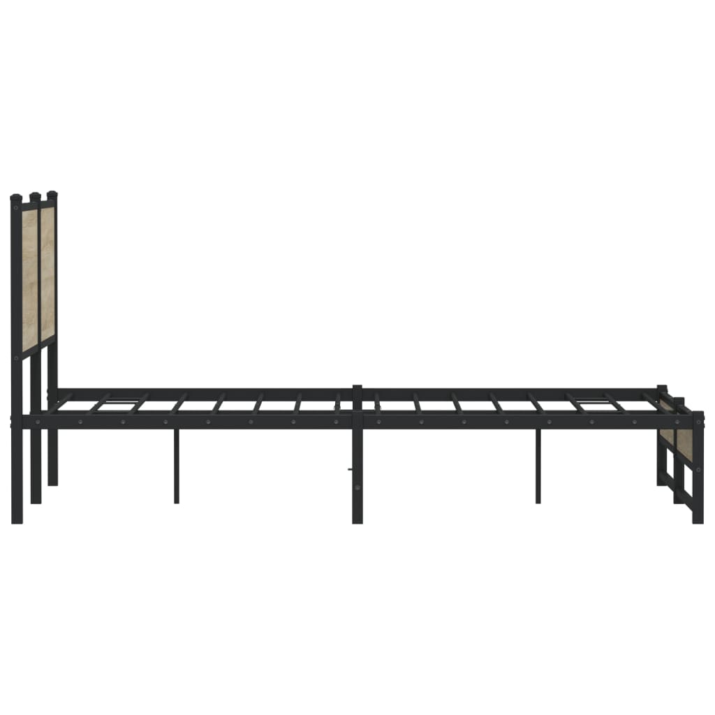 Metalni okvir kreveta bez madraca boja hrasta sonome 137x190 cm