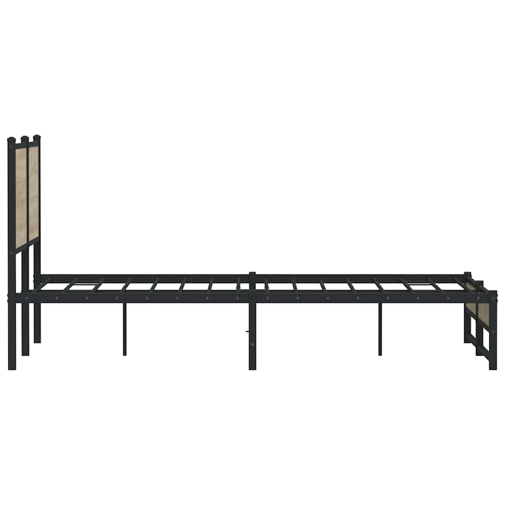 Metalni okvir kreveta bez madraca boja hrasta sonome 150x200 cm