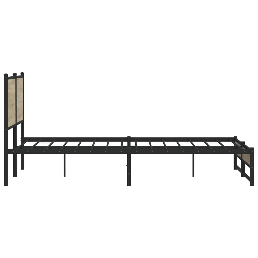 Metalni okvir kreveta bez madraca boja hrasta sonome 160x200 cm