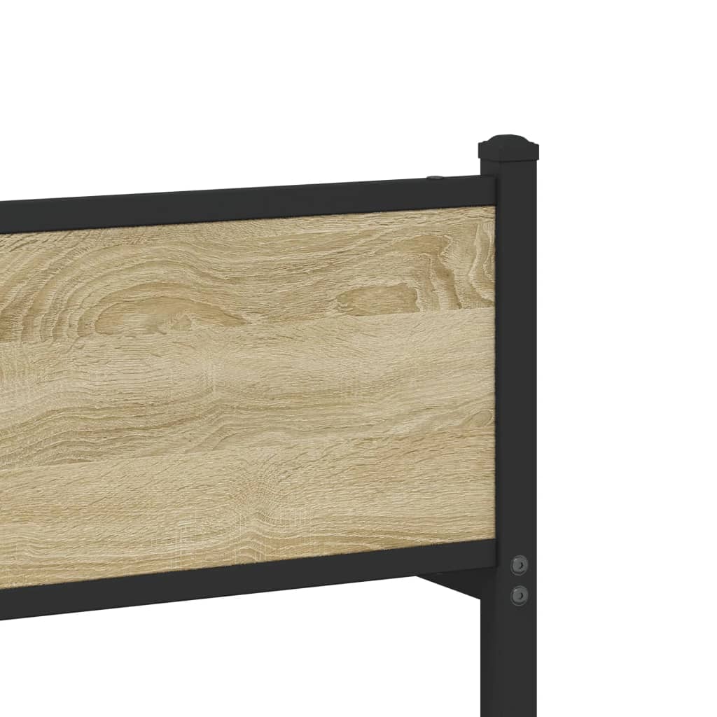Metalni okvir kreveta bez madraca boja hrasta sonome 90x190 cm