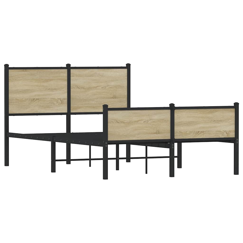 Metalni okvir kreveta bez madraca boja hrasta sonome 120x190 cm