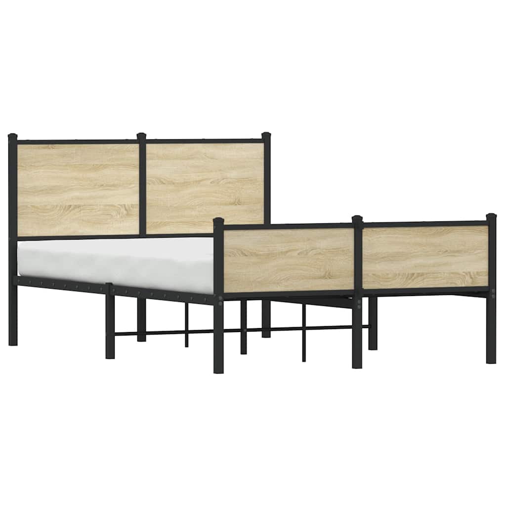 Metalni okvir kreveta bez madraca boja hrasta sonome 120x190 cm