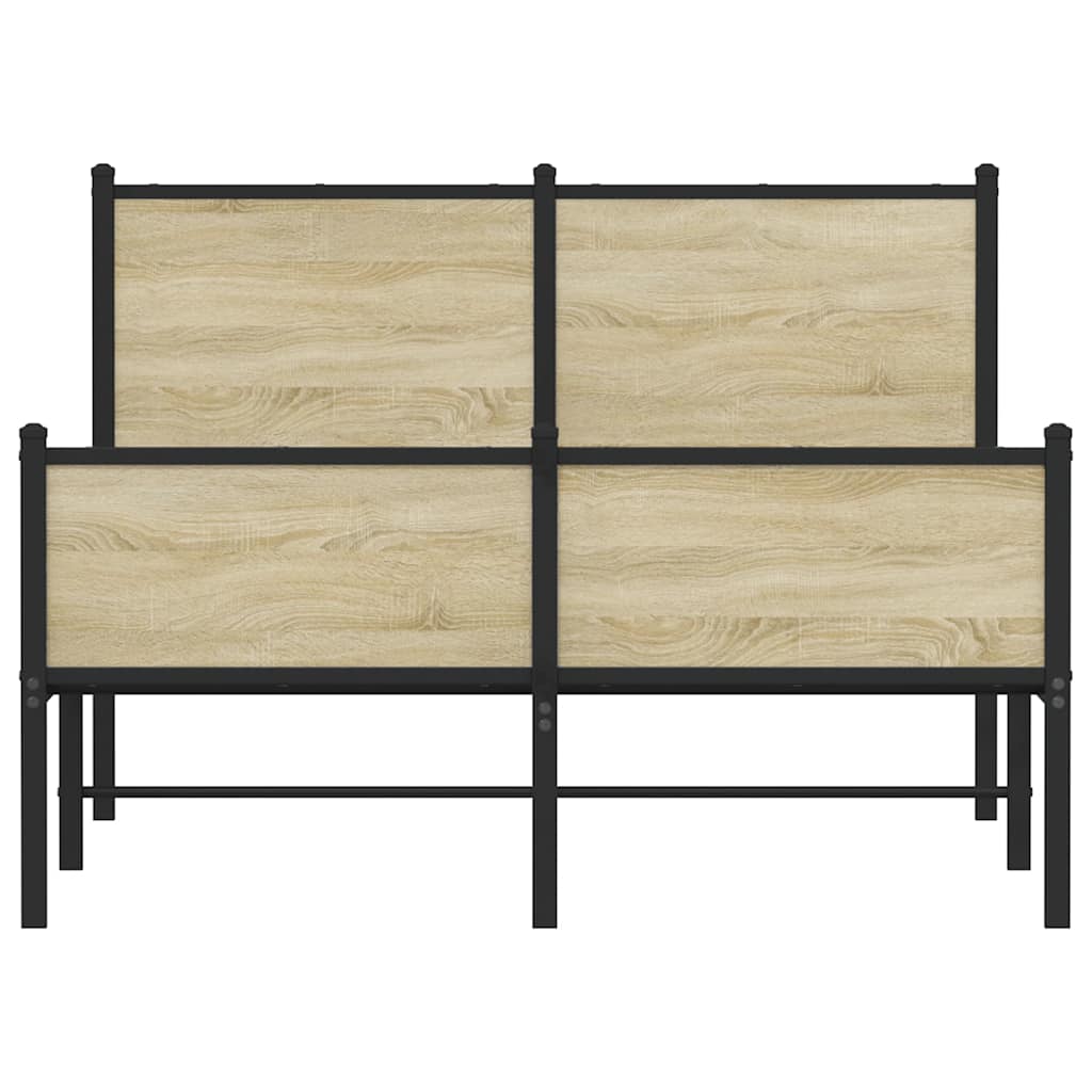 Metalni okvir kreveta bez madraca boja hrasta sonome 120x190 cm