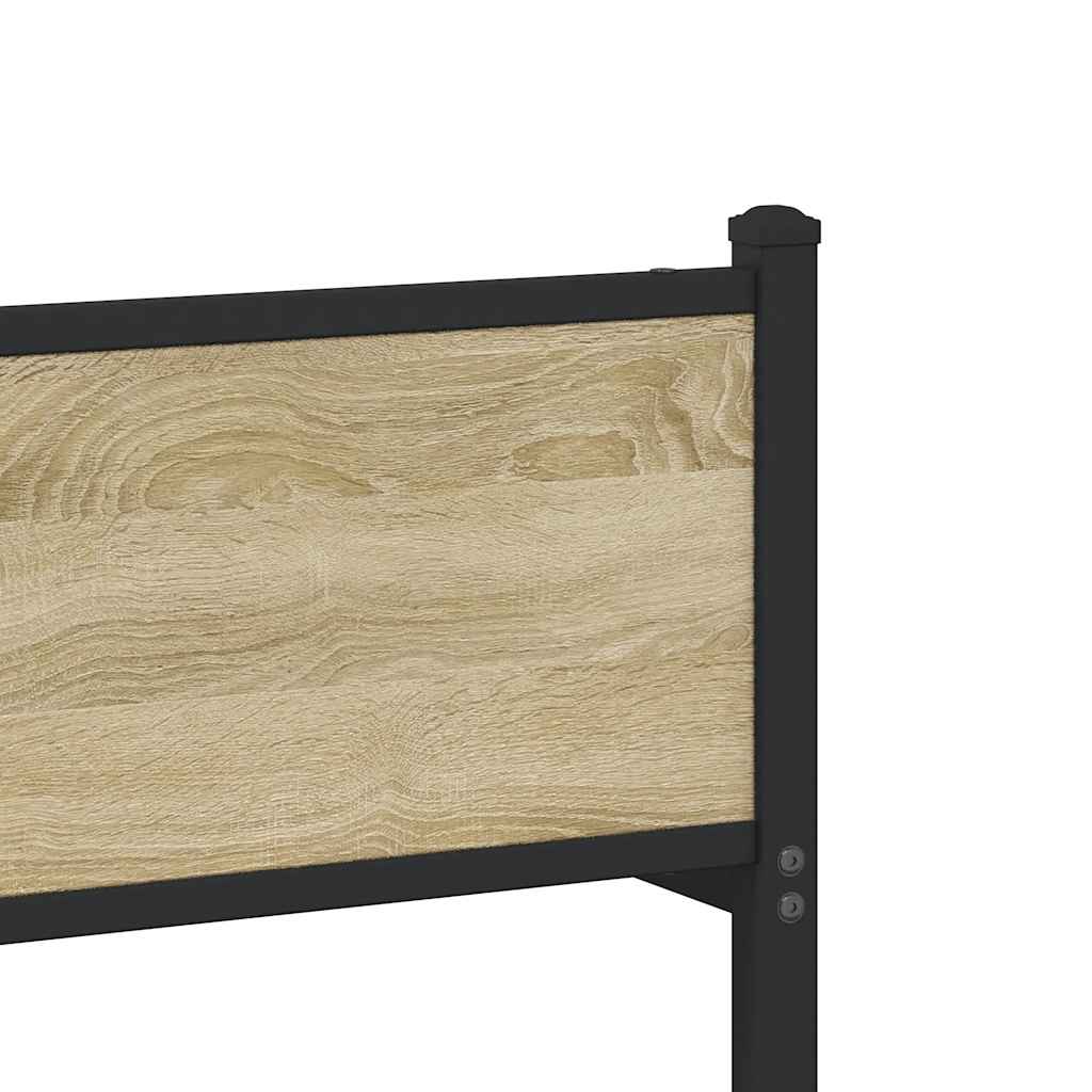 Metalni okvir kreveta bez madraca boja hrasta sonome 140x190 cm