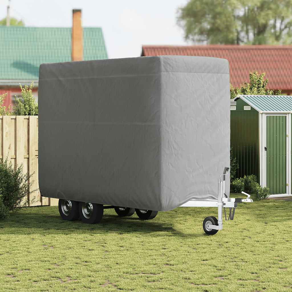 Navlaka za prikolicu za konje siva 396x178x250 cm netkana tkanina