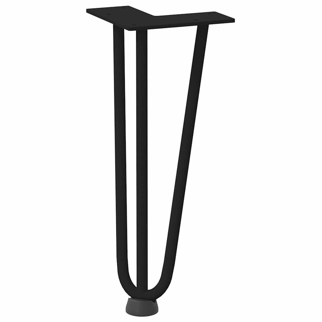 Noge s ukosnicama za stolić za kavu 4 kom. Crne 30 cm Puni čelik