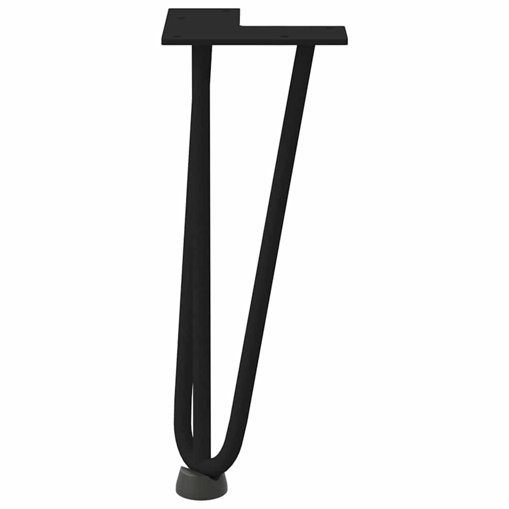 Noge s ukosnicama za stolić za kavu 4 kom. Crne 30 cm Puni čelik