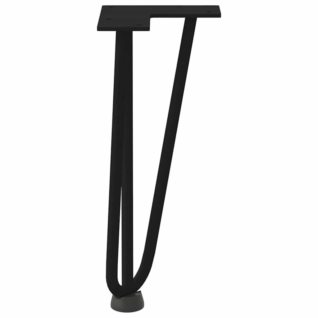Noge s ukosnicama za stolić za kavu 4 kom. Crne 30 cm Puni čelik