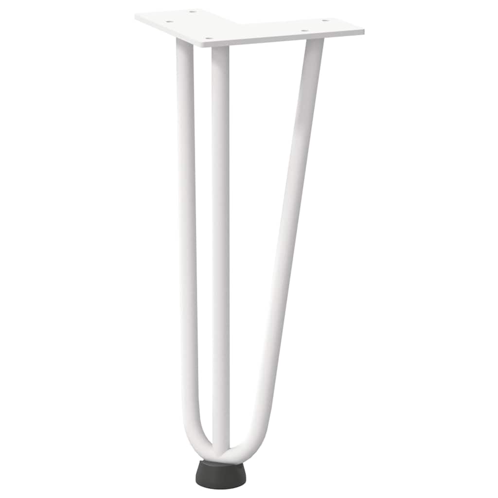 Noge s ukosnicama za stolić za kavu 4 kom. bijele 30 cm, puni čelik