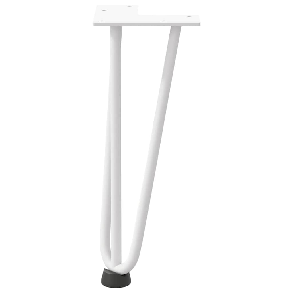 Noge s ukosnicama za stolić za kavu 4 kom. bijele 30 cm, puni čelik