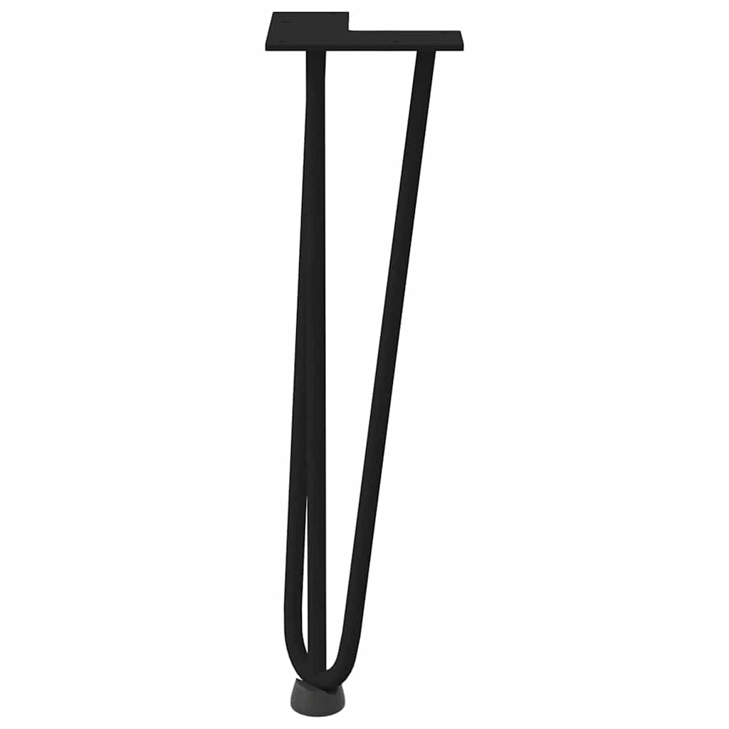 Noge s ukosnicama za stolić za kavu 4 kom. Crne 42 cm Puni čelik