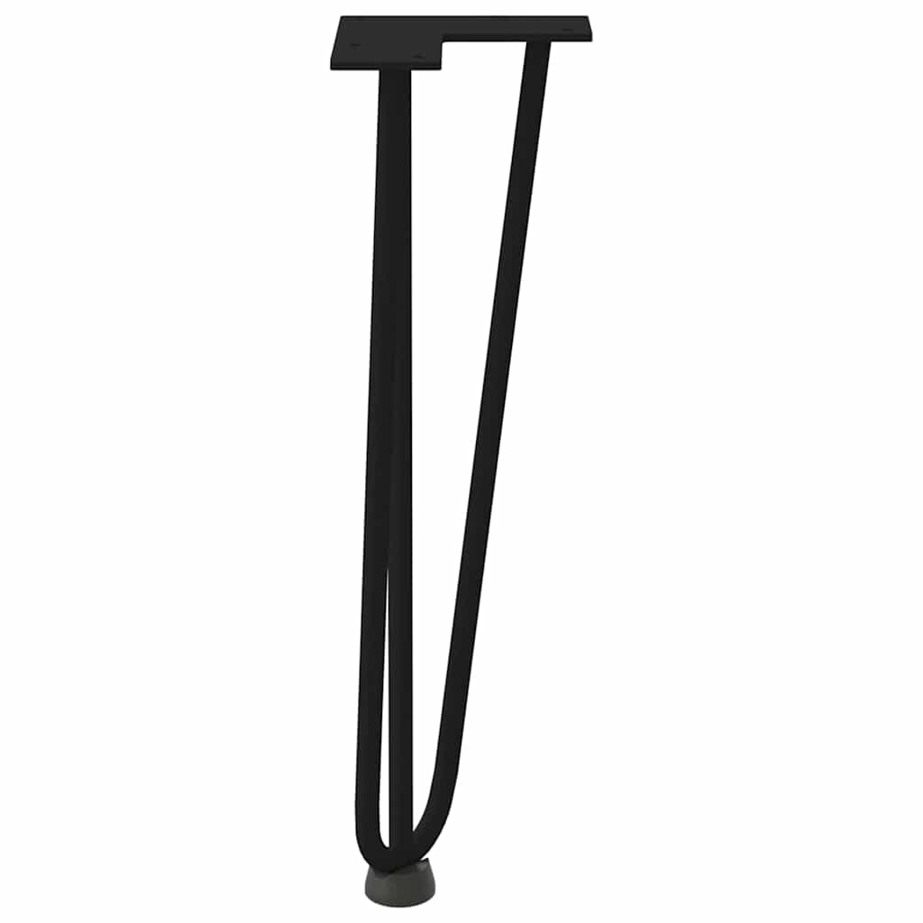 Noge s ukosnicama za stolić za kavu 4 kom. Crne 42 cm Puni čelik