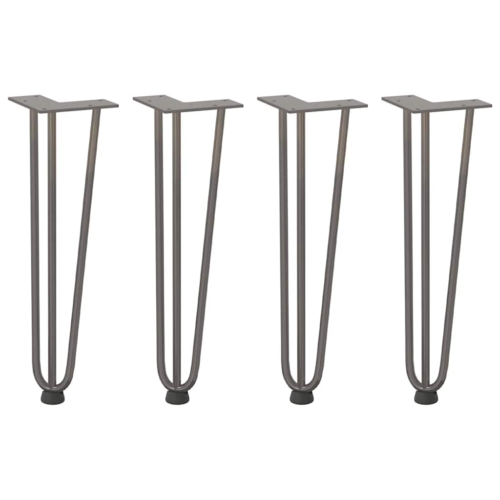 Noge s ukosnicama za stolić za kavu 4 kom. Prirodni čelik 42 cm Puni čelik
