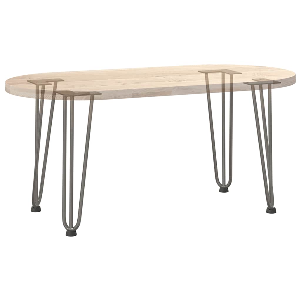 Noge s ukosnicama za stolić za kavu 4 kom. Prirodni čelik 42 cm Puni čelik
