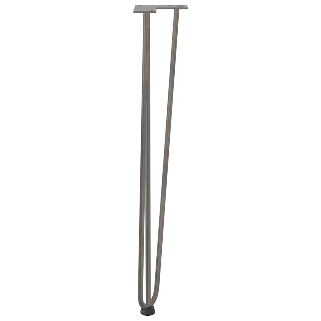 ukosne noge za konzolne stoliće za konzolni stol 4 kom. Prirodni čelik 72 cm Puni čelik