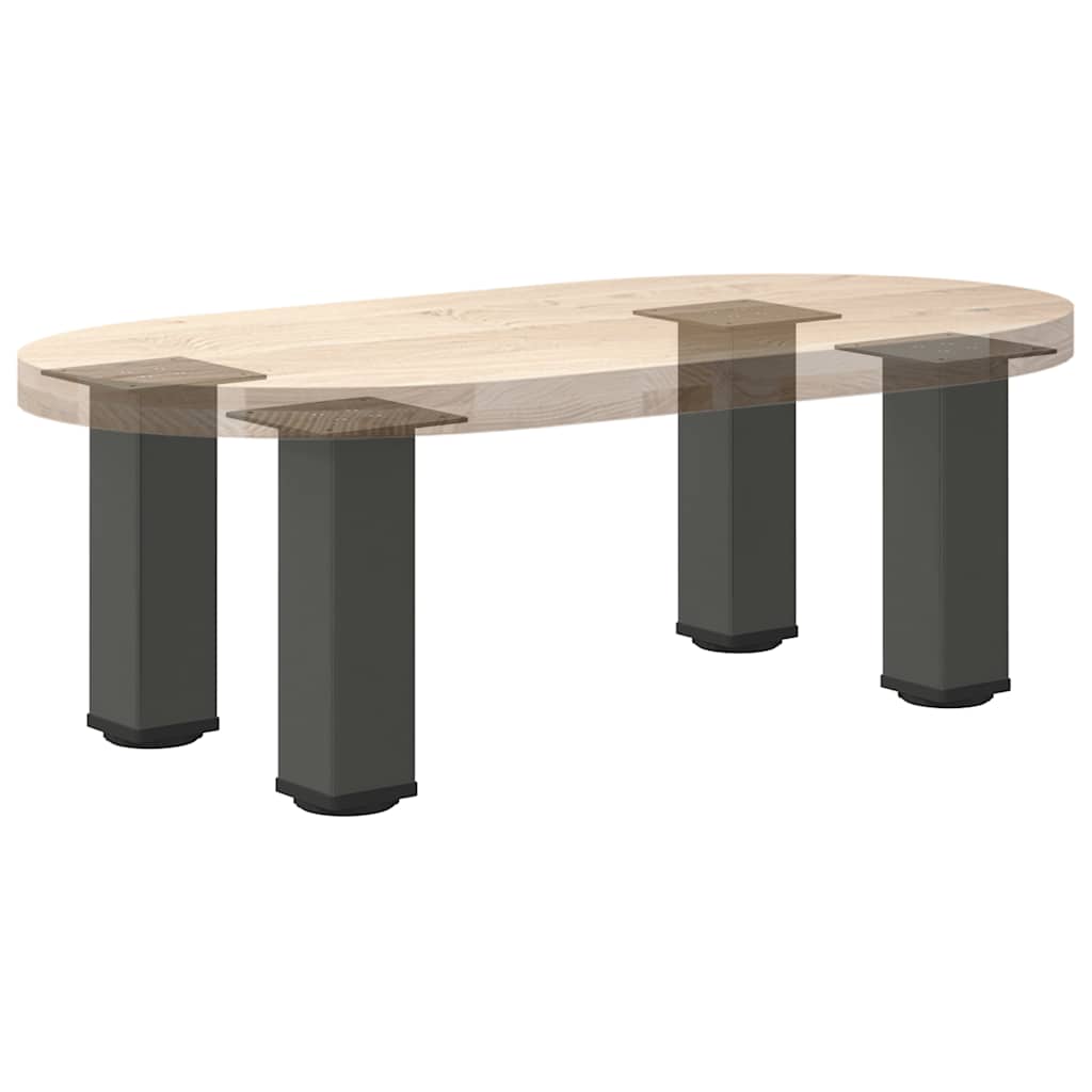 Noge za klub stolić 4 kom. antracit 42-44 cm čelik