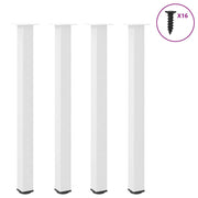 Noge za barski stol 4 kom Bijele 110-112 cm Čelične