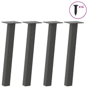 Noge za klub stolić 4 kom antracit 30 cm čelik