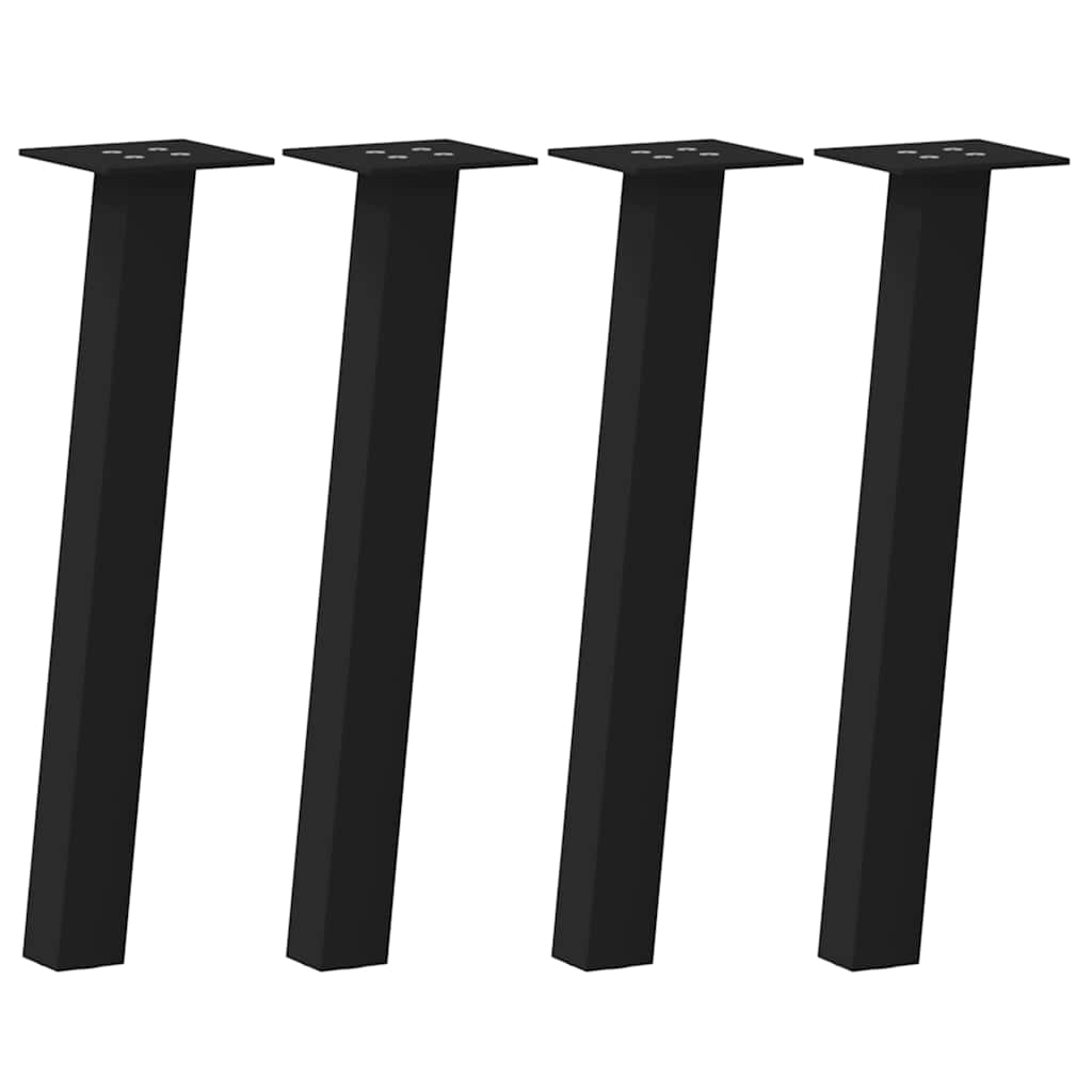 Noge za klub stolić 4 kom. Crne 42 cm Čelik
