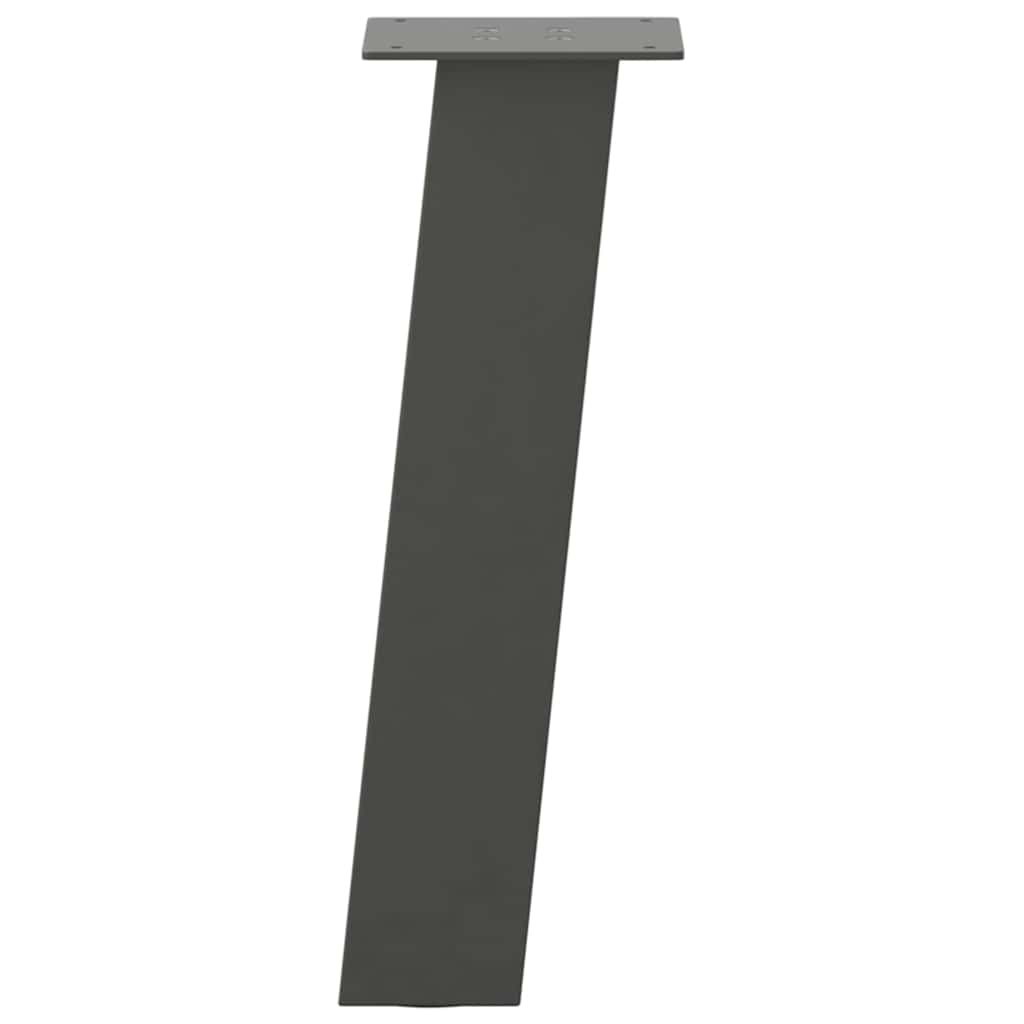 Noge za klub stolić 4 kom antracit 42 cm čelik