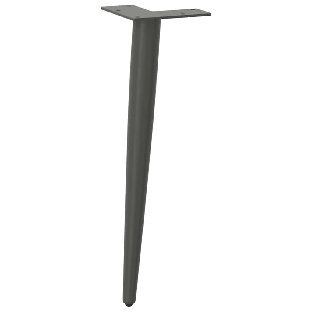 Noge za klub stolić konusnog oblika 4 kom antracit 42-43 cm čelik