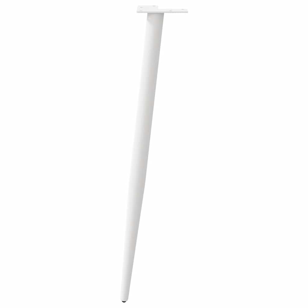 Noge za konzolni stol konusnog oblika 4 kom bijele 72-73 cm čelik