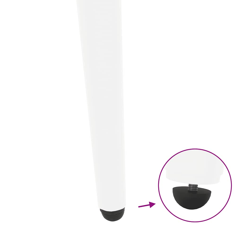 Noge za konzolni stol konusnog oblika 4 kom bijele 72-73 cm čelik