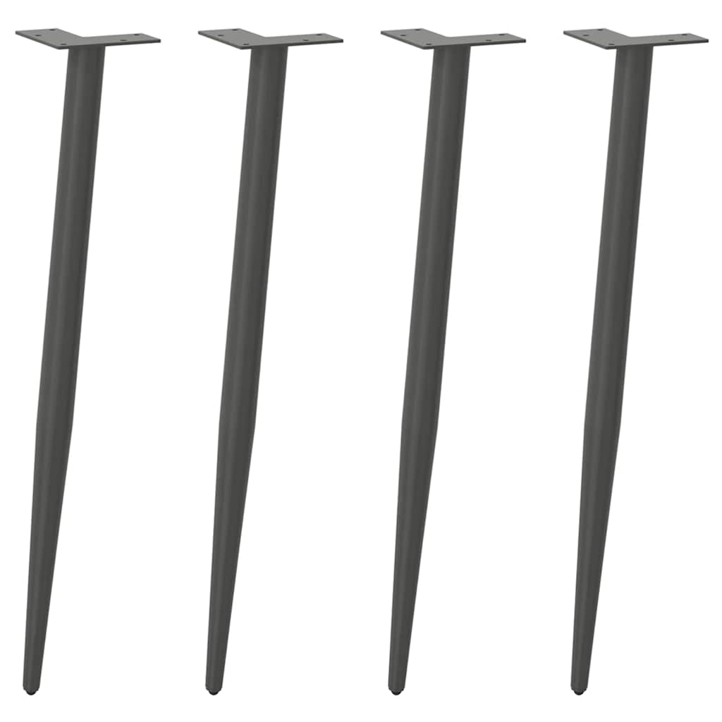 Noge za konzolni stol konusnog oblika 4 kom antracit 72-73 cm čelik