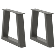 Noge za klub stolić V-oblika 2 kom antracit 30 x (30-31,3) cm čelik