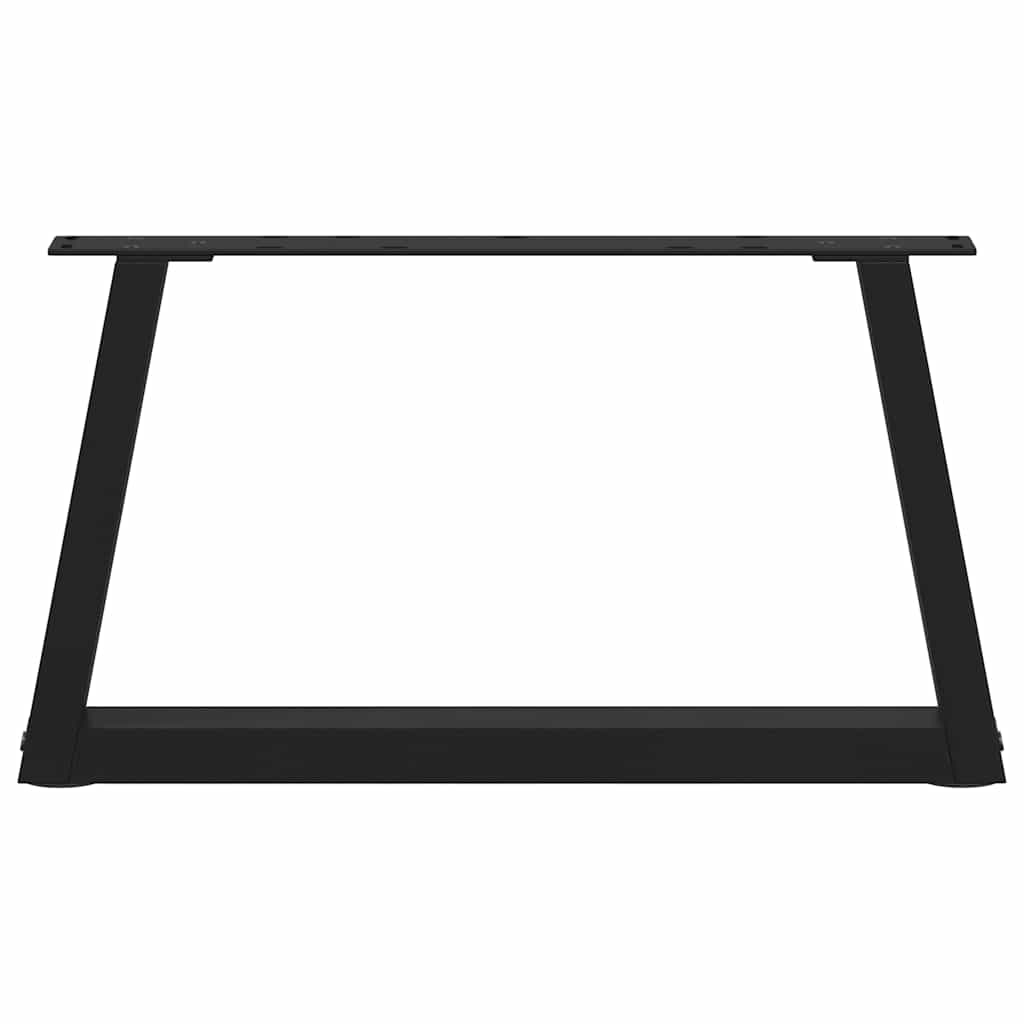 Noge za klub stolić V-oblika 2 kom Crne 60 x (30-31,3) cm Čelik
